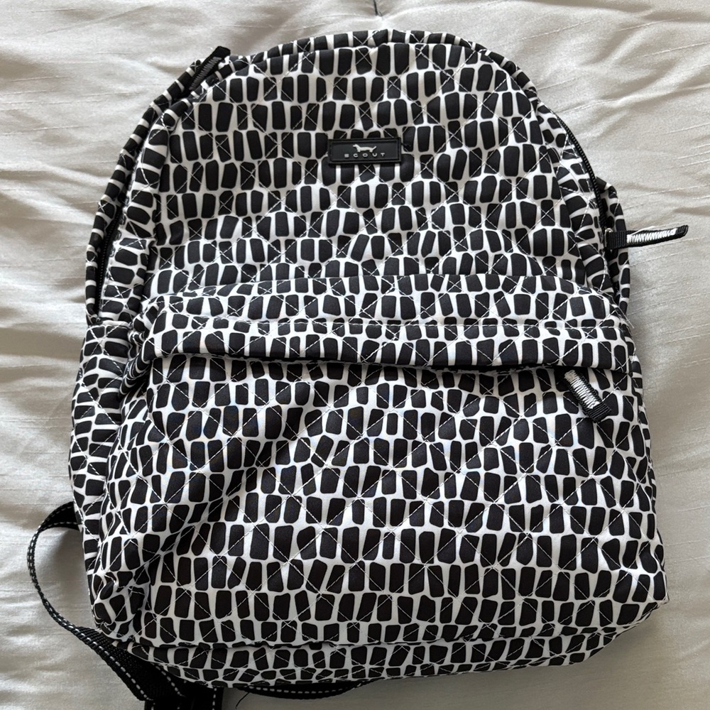 Scout Black and White Patterned Backpack